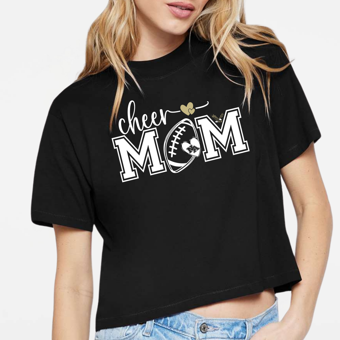 NAYCHEER: Football Cheer Mom Women's Boxy T-Shirt
