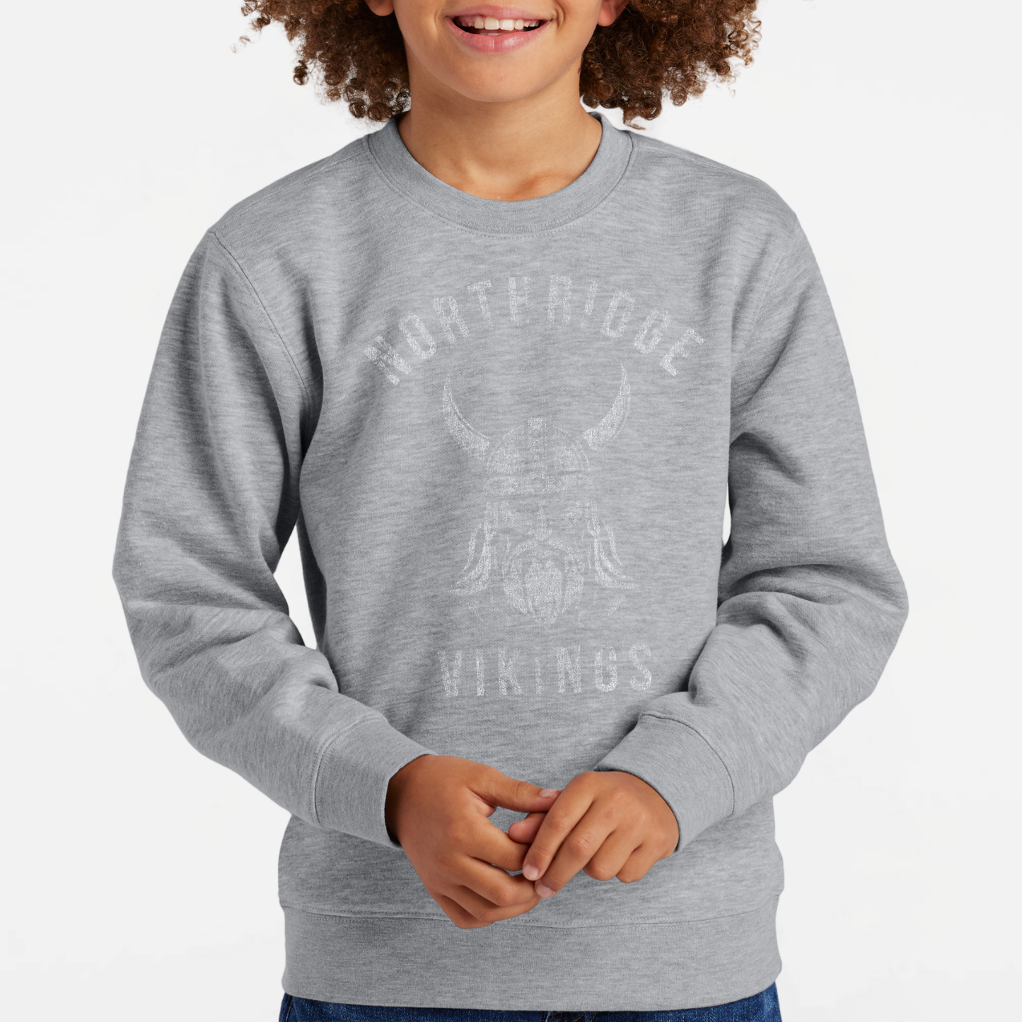 NRS: Northridge Vikings *Distressed Graphic* Crew Sweatshirt