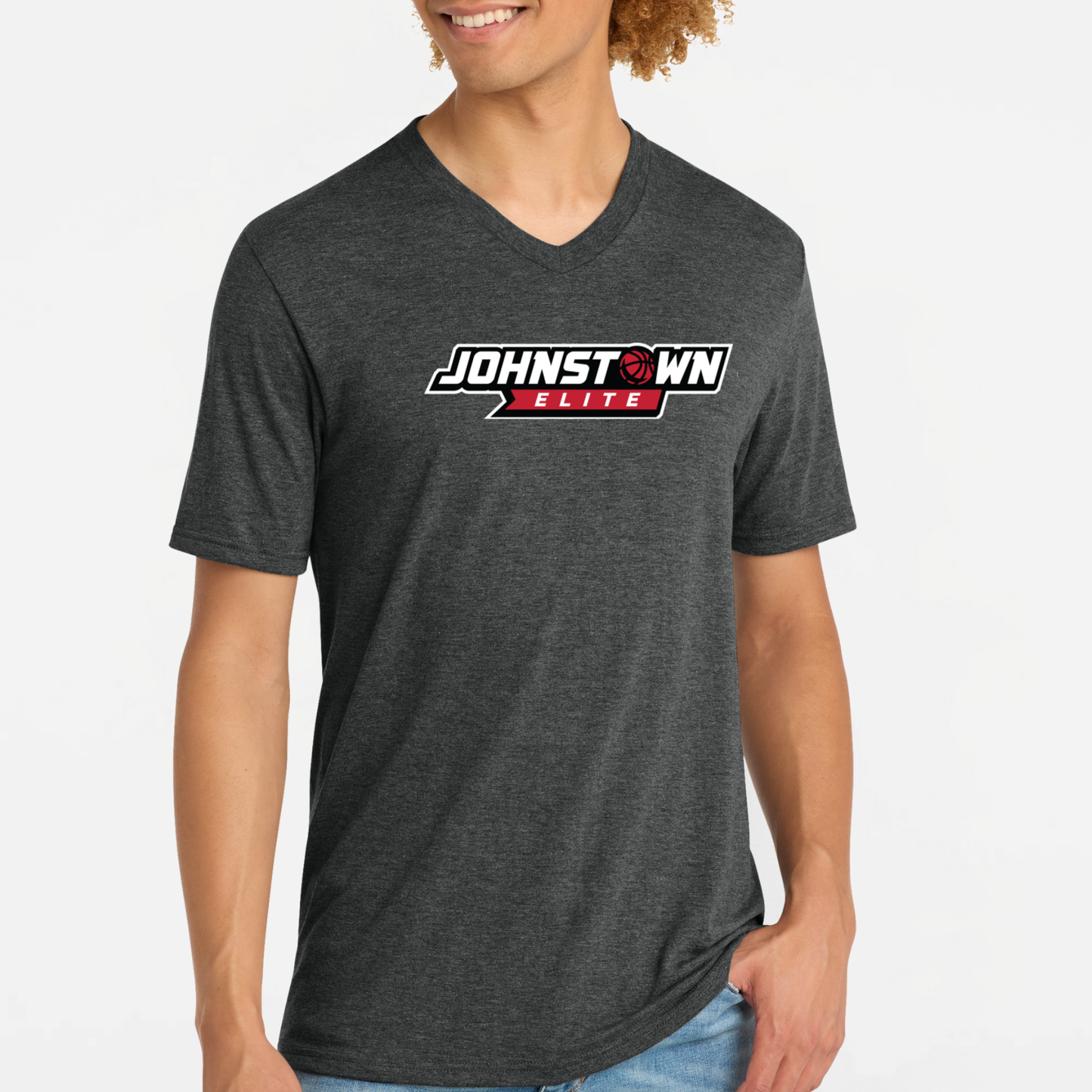 JEB: Johnstown Elite Basketball Triblend Short Sleeve V-Neck T-Shirt