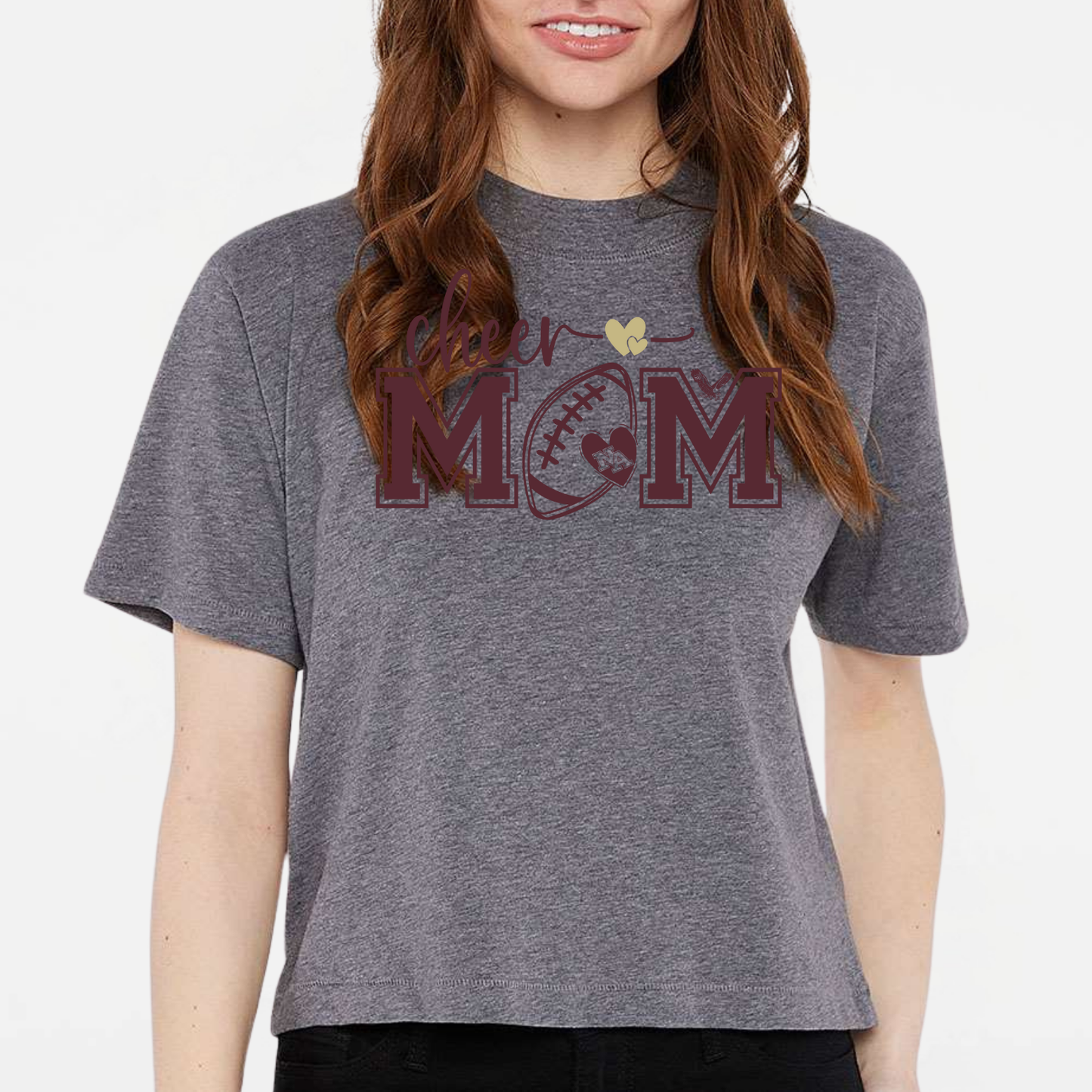 NAYCHEER: Football Cheer Mom Women's Boxy T-Shirt