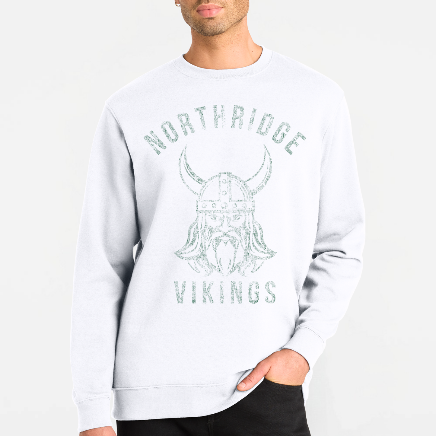 NRS: Northridge Vikings *Distressed Graphic* Crew Sweatshirt