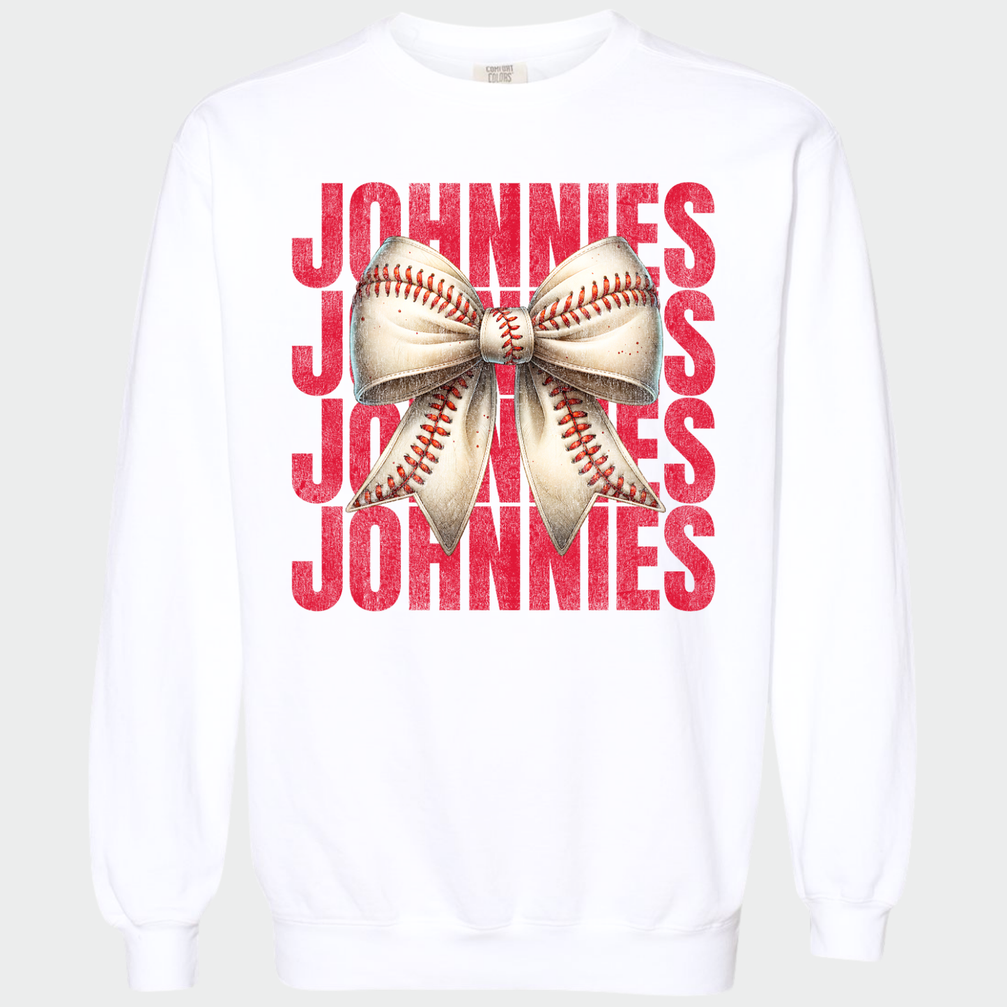 JYAA: Johnnies Baseball Bow *distressed* Sweatshirt