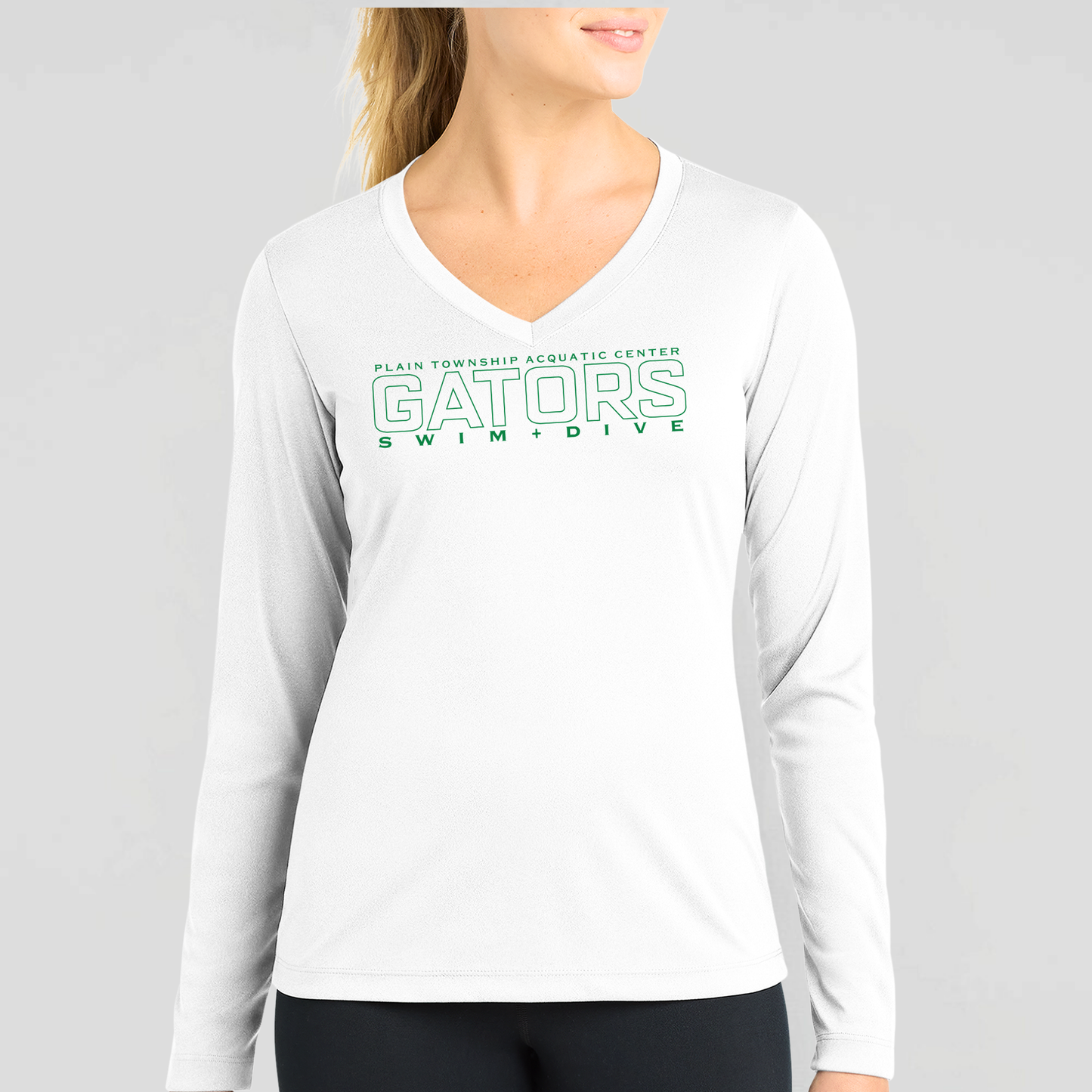 PTAC: Gators Women's Tech V-Neck Long Sleeve Tee