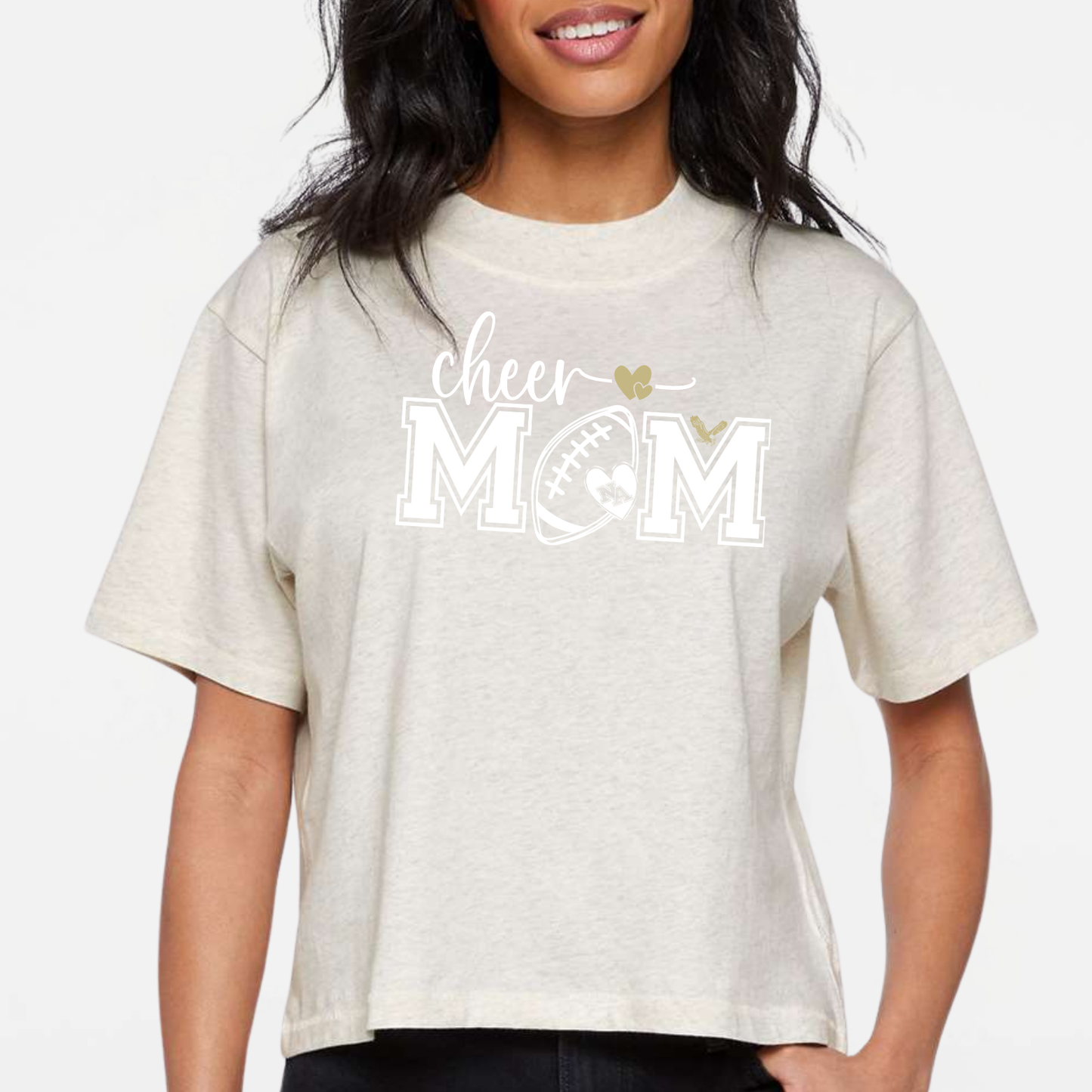 NAYCHEER: Football Cheer Mom Women's Boxy T-Shirt