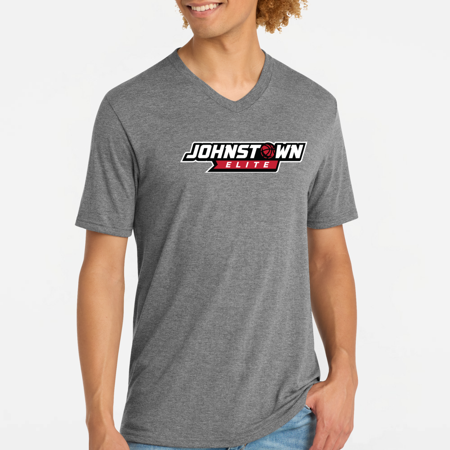 JEB: Johnstown Elite Basketball Triblend Short Sleeve V-Neck T-Shirt