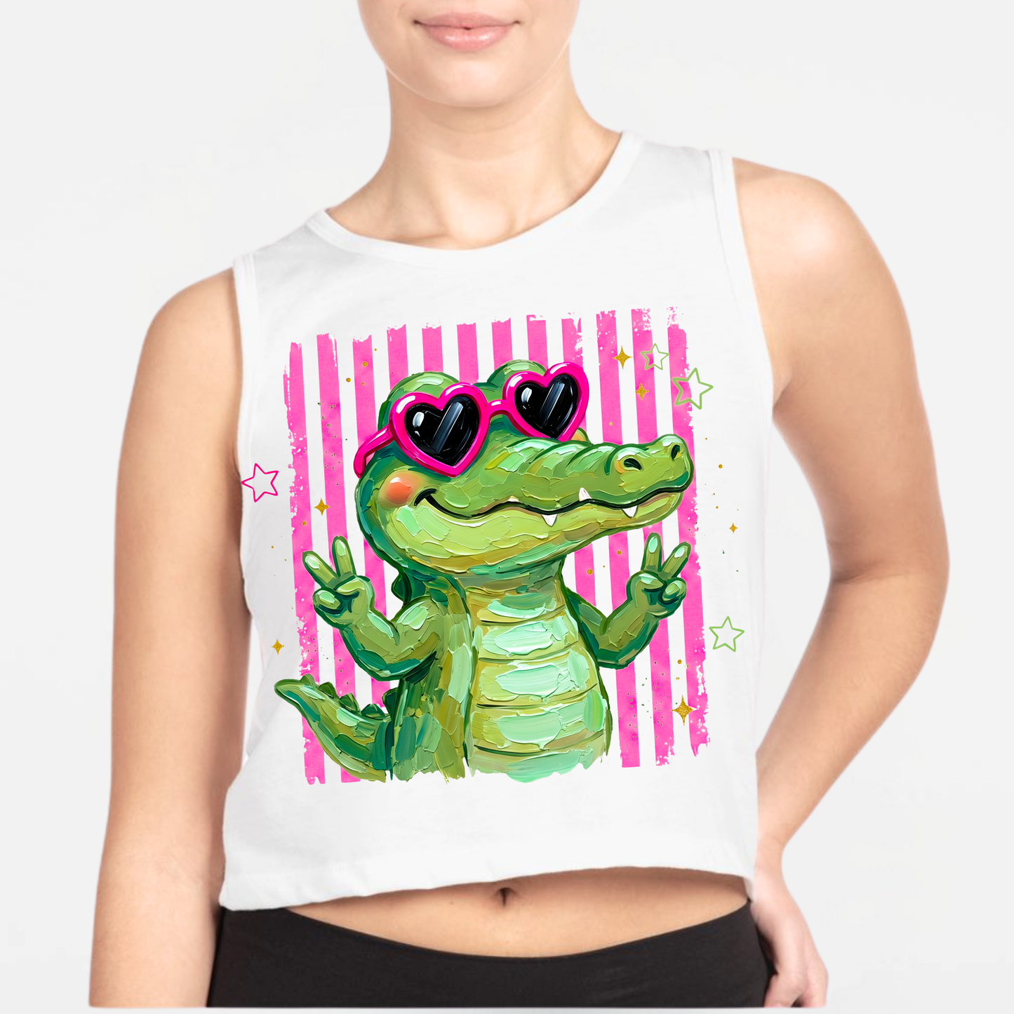 PTAC: Painted Gator Women's Cropped Tank