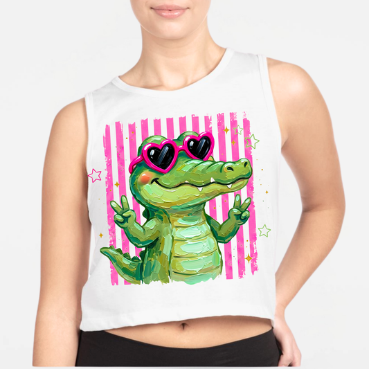 PTAC: Painted Gator Women's Cropped Tank