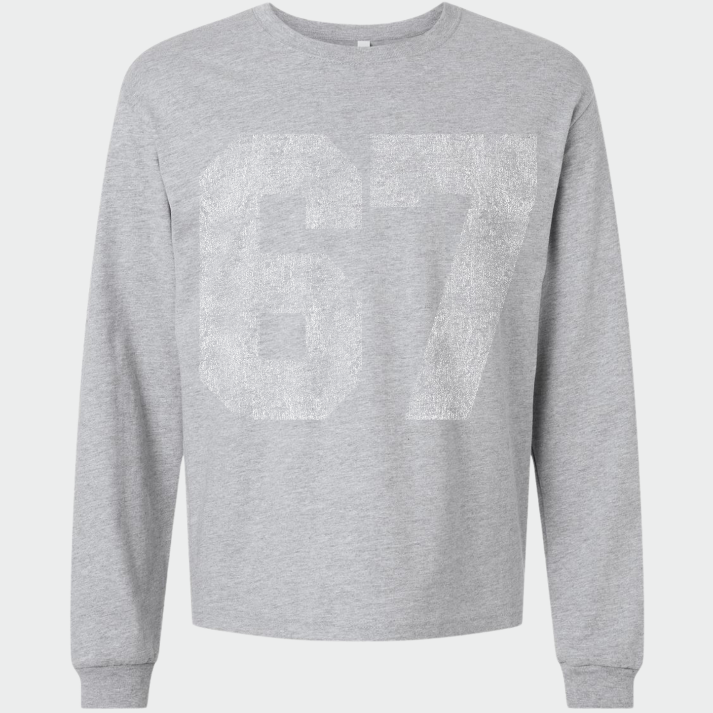 Lucky Number *distressed graphic* 6oz Heavyweight Long Sleeve T-Shirt