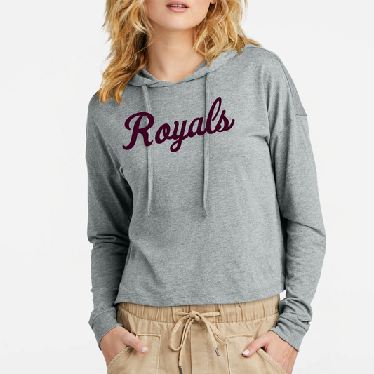 TCR: Royals Script, Women's Triblend Long Sleeve Hoodie