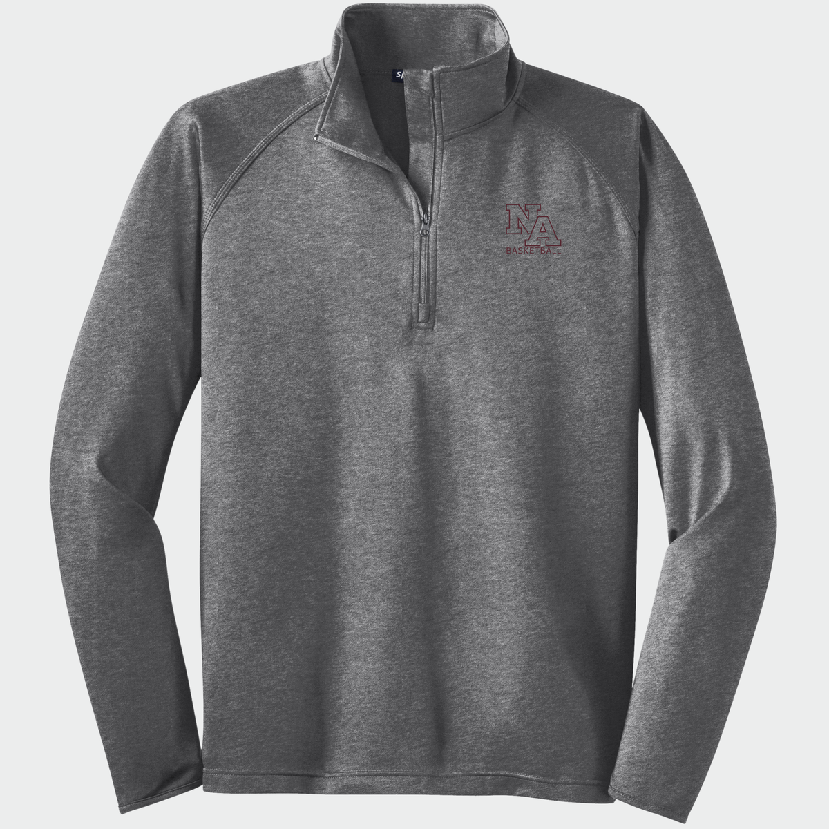 NAGTB: NA Basketball, Embroidered, Stretch Quarter-Zip