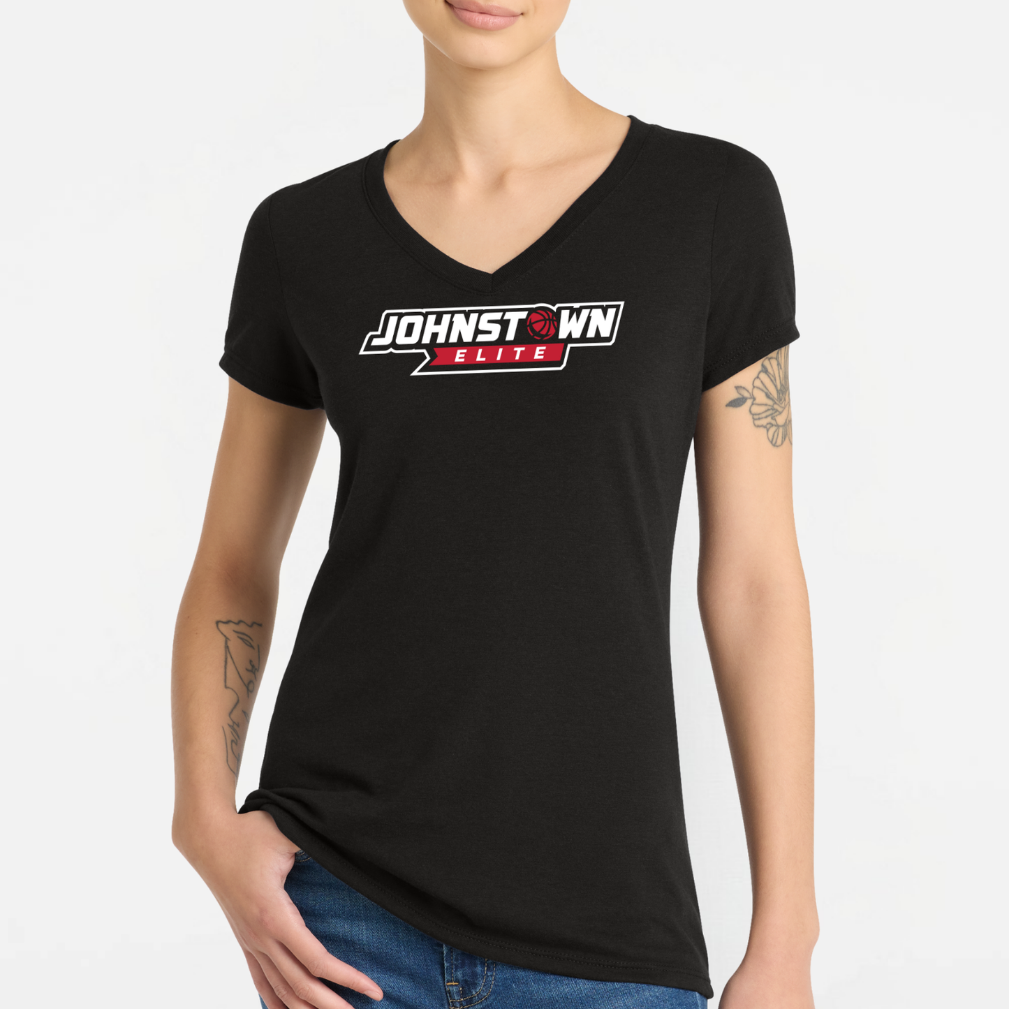 JEB: Johnstown Elite Basketball Women's Blended Short Sleeve V-Neck T-Shirt