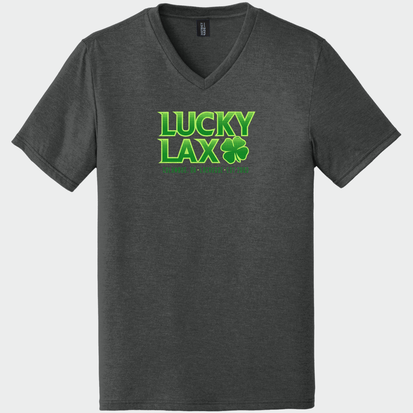 LuckyLax: Triblend Short Sleeve V-Neck T-Shirt