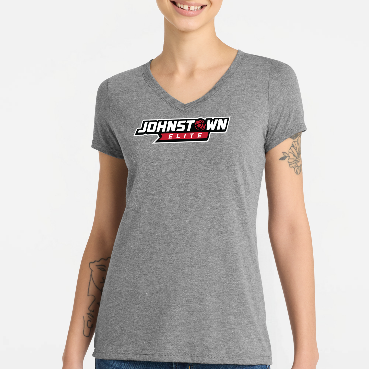 JEB: Johnstown Elite Basketball Women's Blended Short Sleeve V-Neck T-Shirt