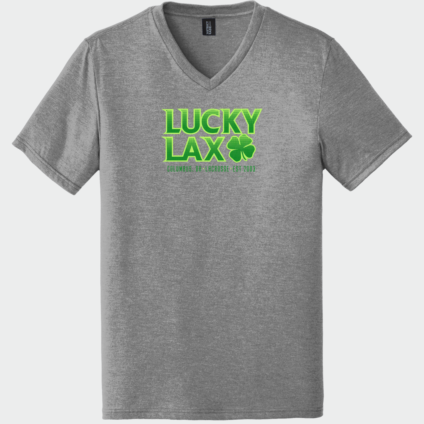 LuckyLax: Triblend Short Sleeve V-Neck T-Shirt