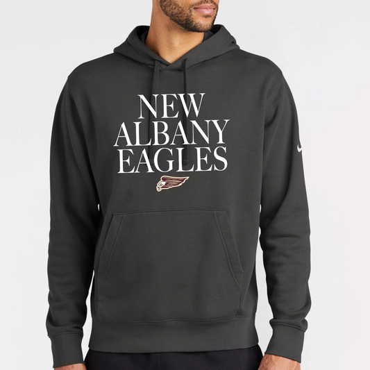 NAPTO: Classy New Albany Eagles Nike Club Fleece Hooded Sweatshirt