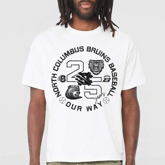 BRUINS: 25th Anniversary 6oz Heavyweight T-Shirt *Distressed Graphic*