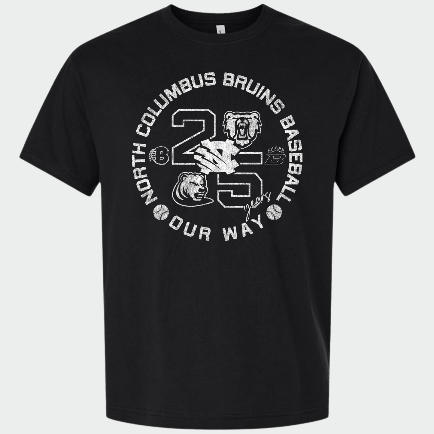 BRUINS: 25th Anniversary 6oz Heavyweight T-Shirt *Distressed Graphic*