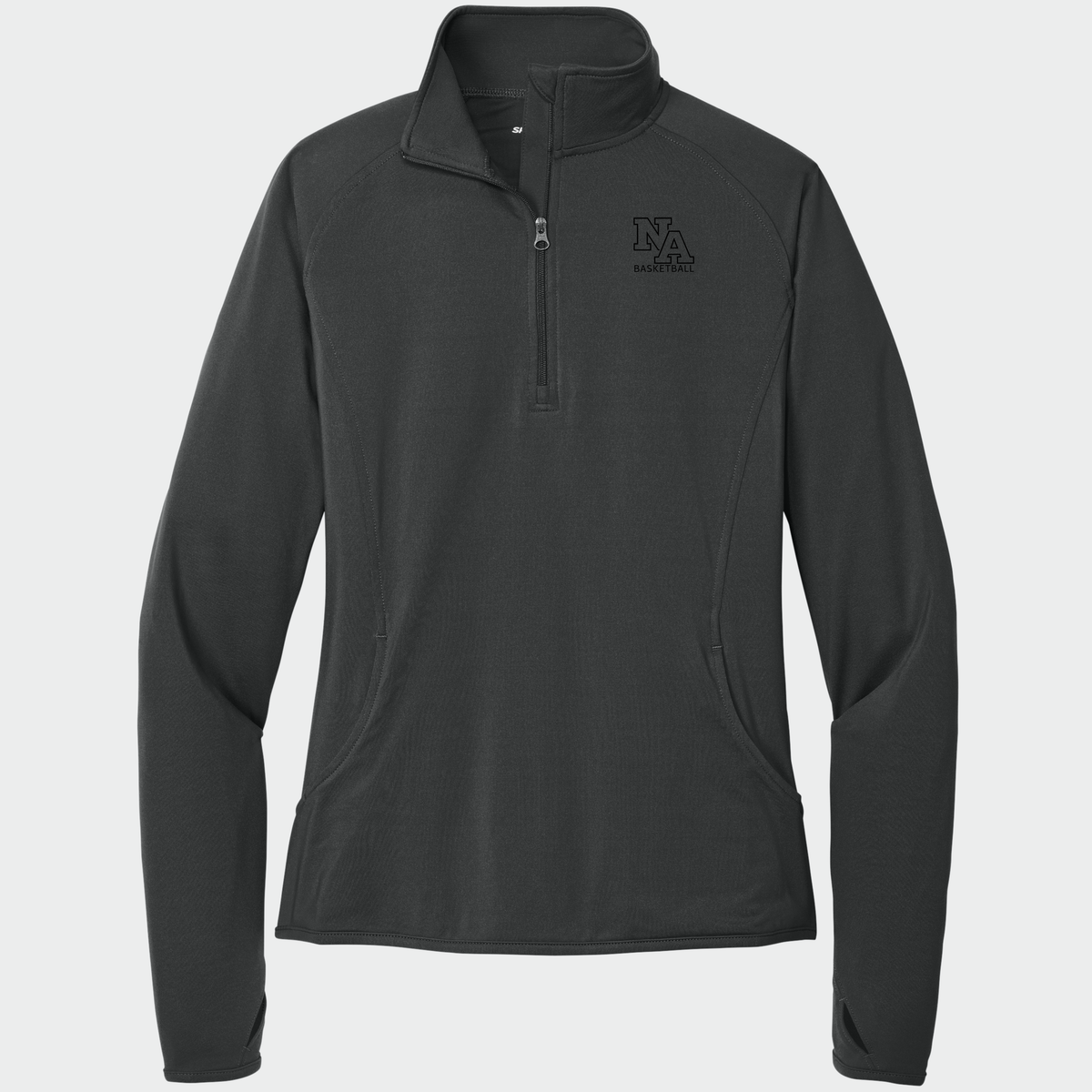NAGTB: NA Basketball, Embroidered, Women's Stretch Quarter-Zip