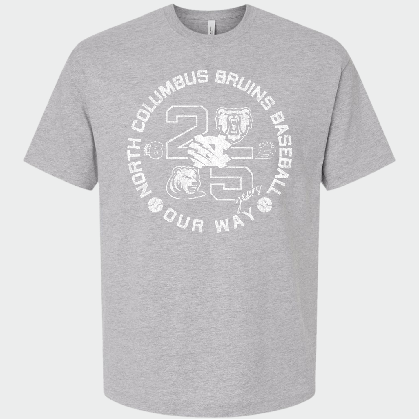 BRUINS: 25th Anniversary 6oz Heavyweight T-Shirt *Distressed Graphic*