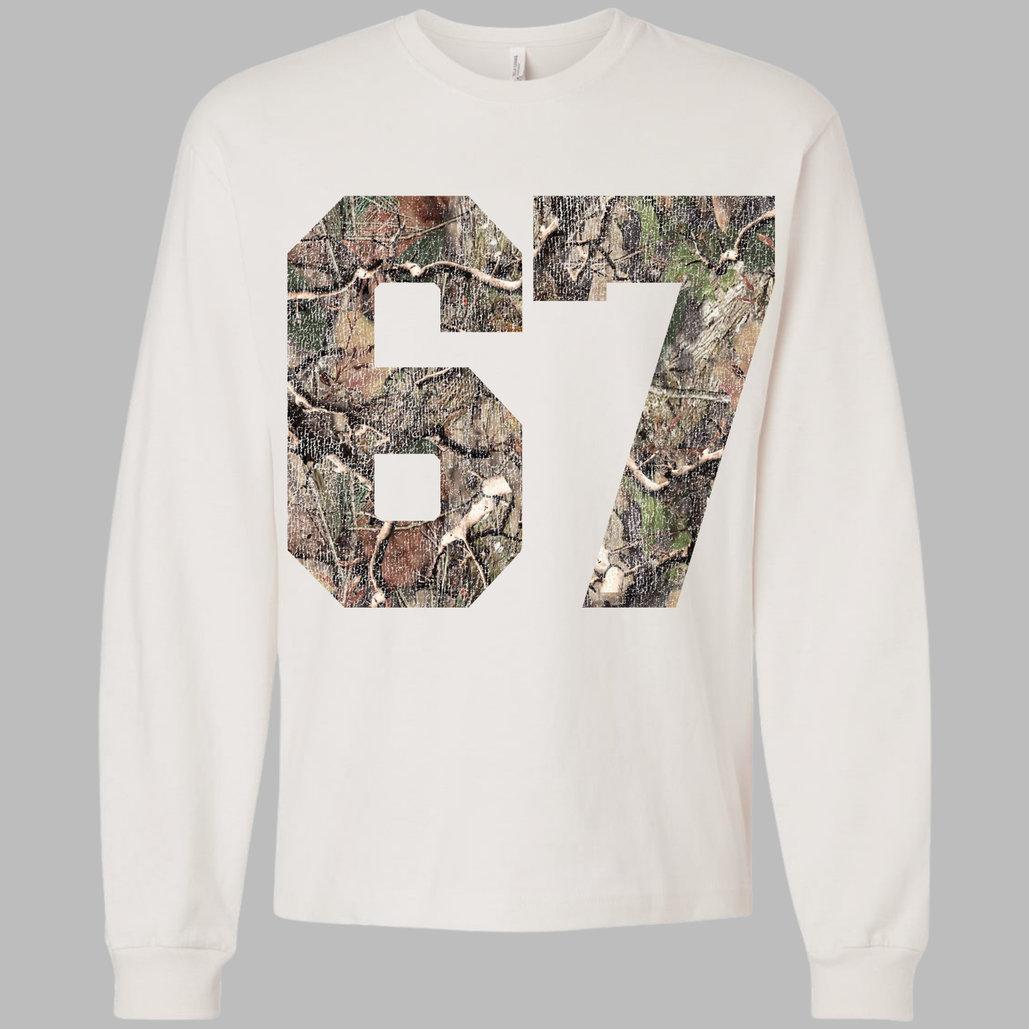 Lucky Number *distressed graphic* 6oz Heavyweight Long Sleeve T-Shirt