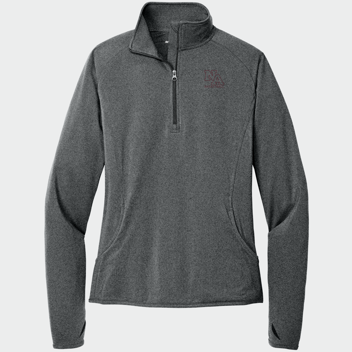 NAGTB: NA Basketball, Embroidered, Women's Stretch Quarter-Zip