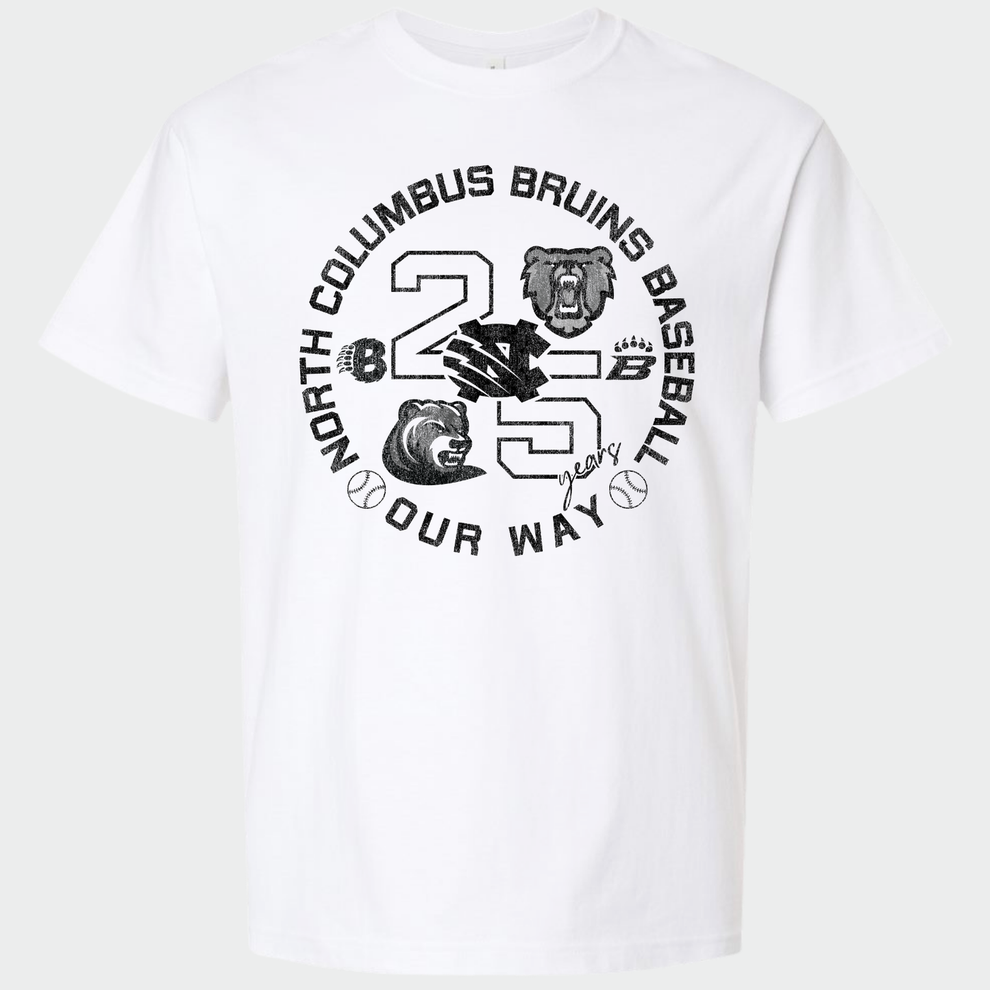 BRUINS: 25th Anniversary 6oz Heavyweight T-Shirt *Distressed Graphic*