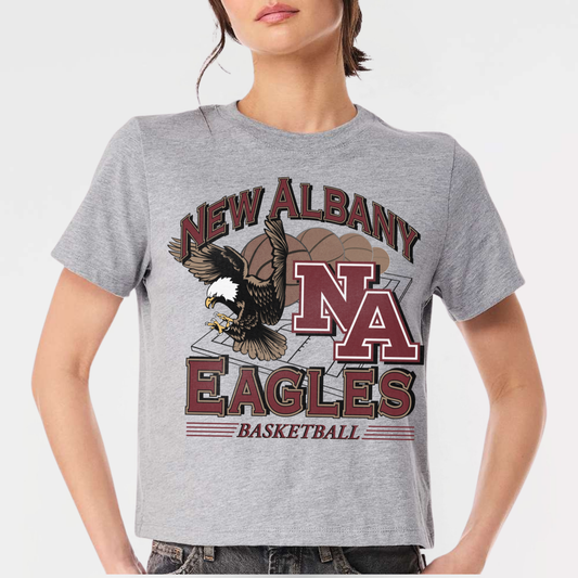 NAGTB: New Albany Basketball Vintage Graphic Women's 6oz Heavyweight T-Shirt