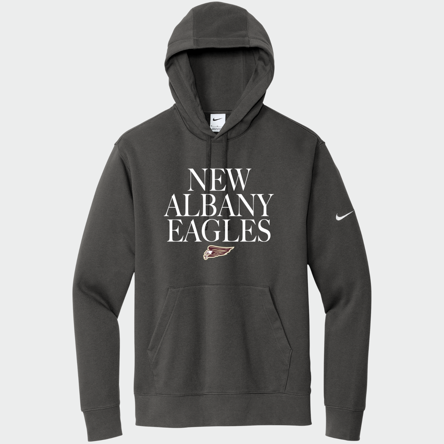 NAPTO: Classy New Albany Eagles Nike Club Fleece Hooded Sweatshirt