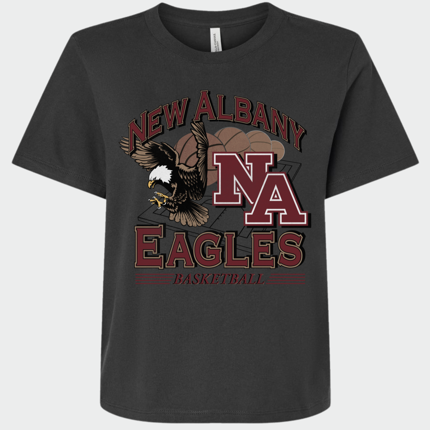 NAGTB: New Albany Basketball Vintage Graphic Women's 6oz Heavyweight T-Shirt