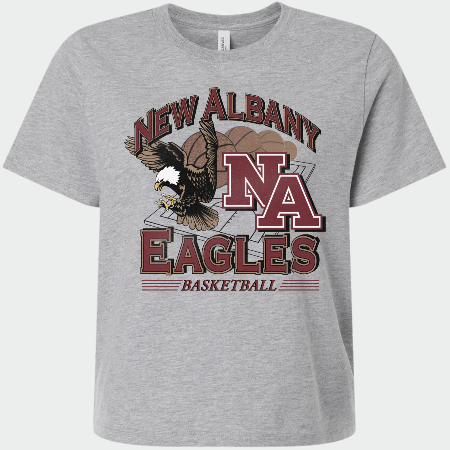 NAGTB: New Albany Basketball Vintage Graphic Women's 6oz Heavyweight T-Shirt