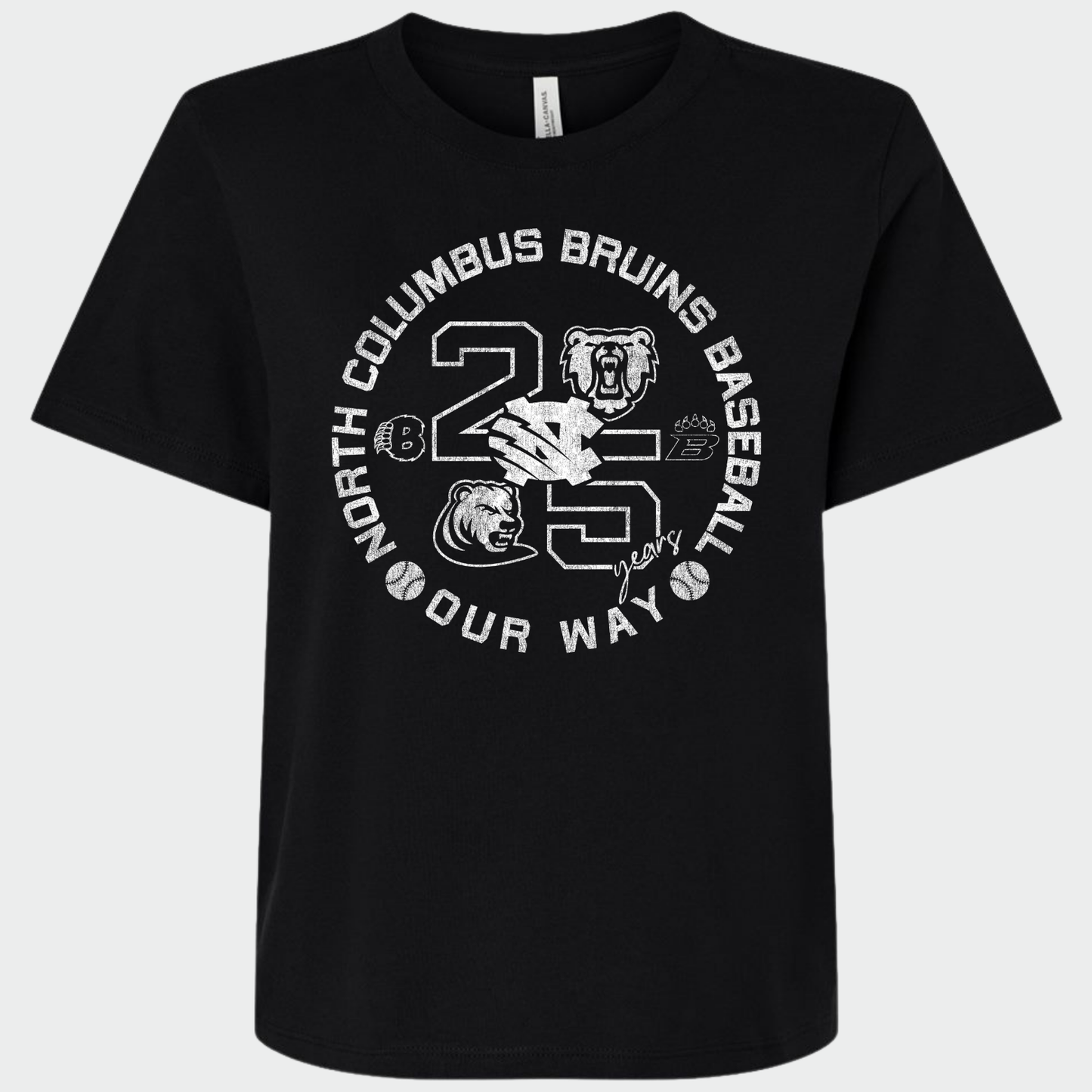 BRUINS: 25th Anniversary Women's 6oz Heavyweight T-Shirt *Distressed Graphic*