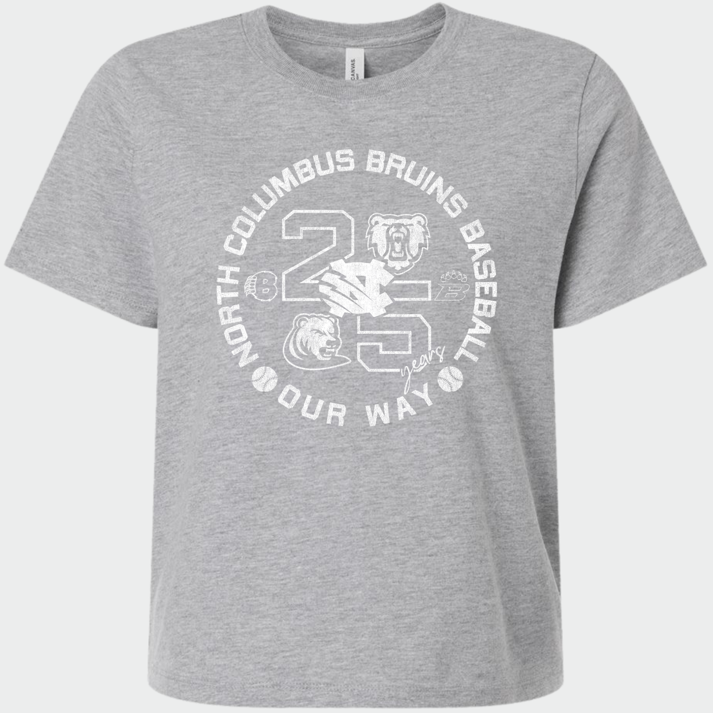 BRUINS: 25th Anniversary Women's 6oz Heavyweight T-Shirt *Distressed Graphic*