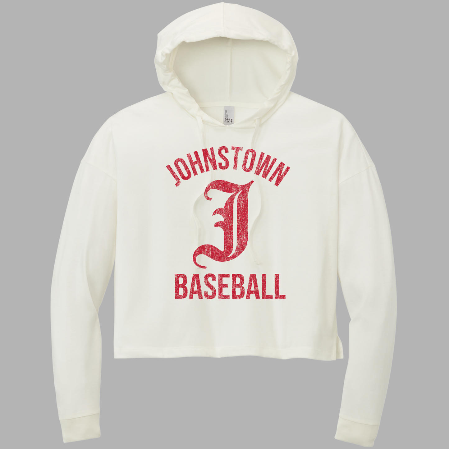 JTB: Old English J Women's Triblend Long Sleeve Hooded T-Shirt *Distressed Print*