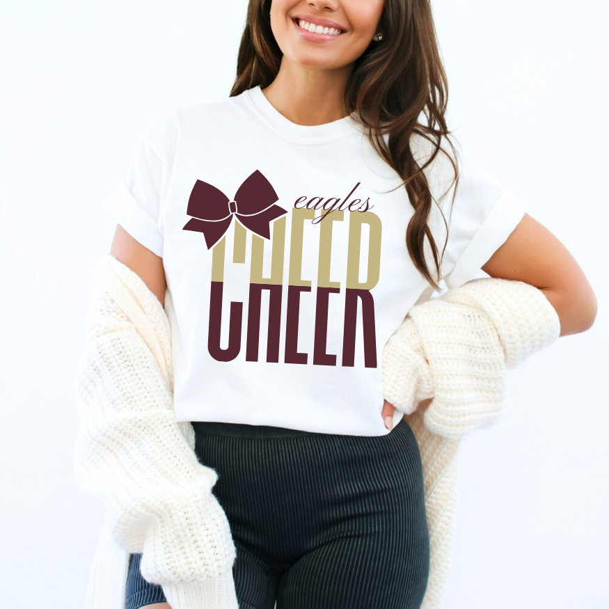 Eagles Cheer Bow T-Shirt