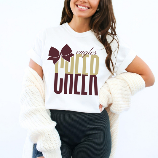 Eagles Cheer Bow T-Shirt