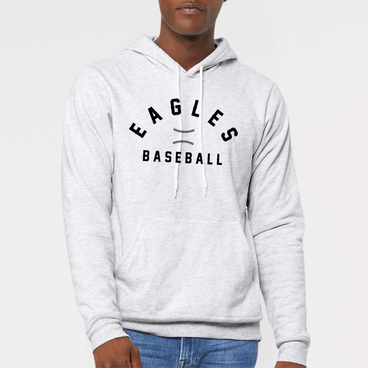 Powell Eagles: Stitched Baseball Sponge Fleece Hooded Sweatshirt