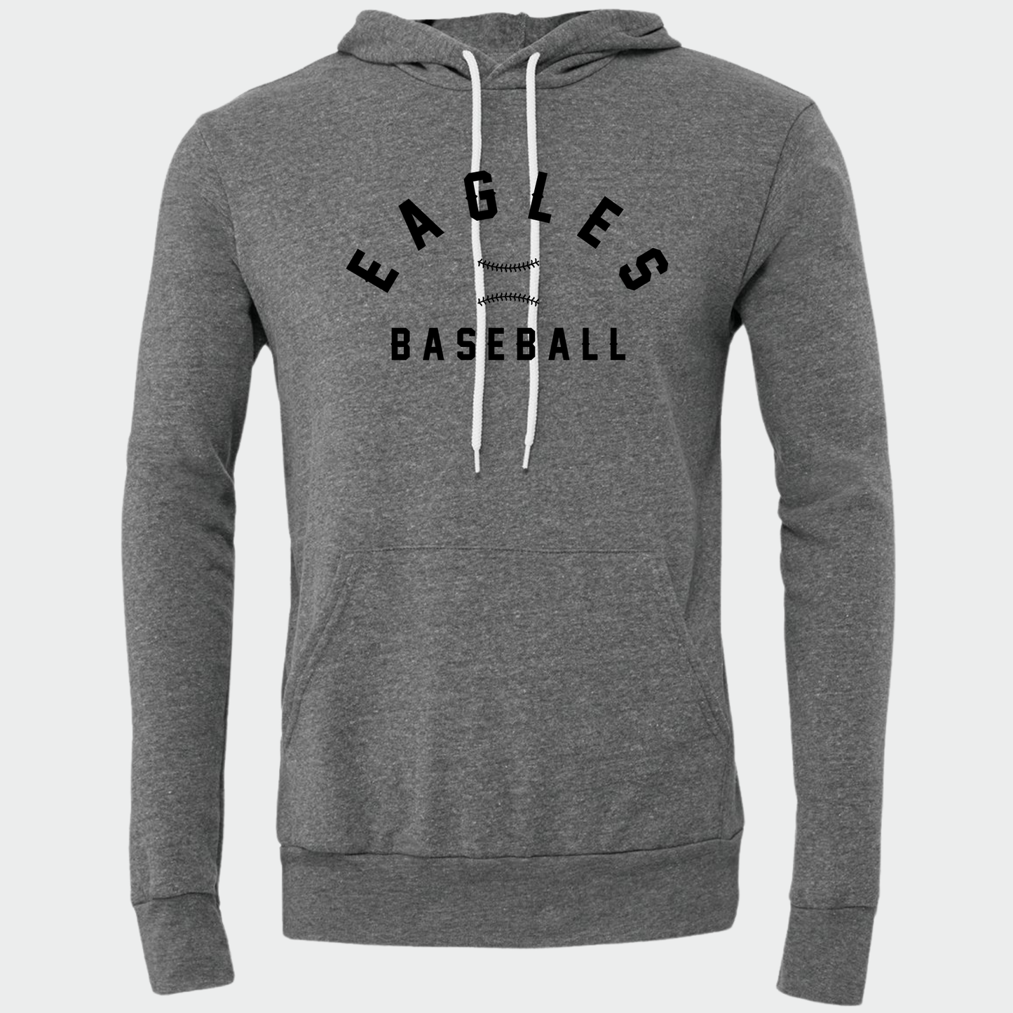 Powell Eagles: Stitched Baseball Sponge Fleece Hooded Sweatshirt