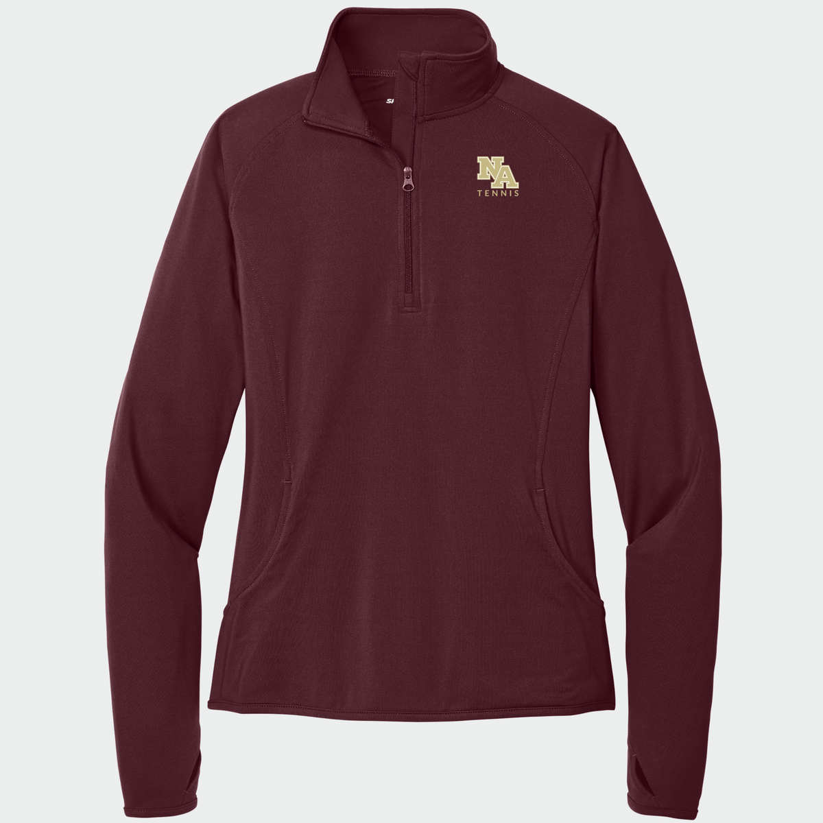 NATennis: NA Tennis, Embroidered, Women's Stretch Quarter-Zip
