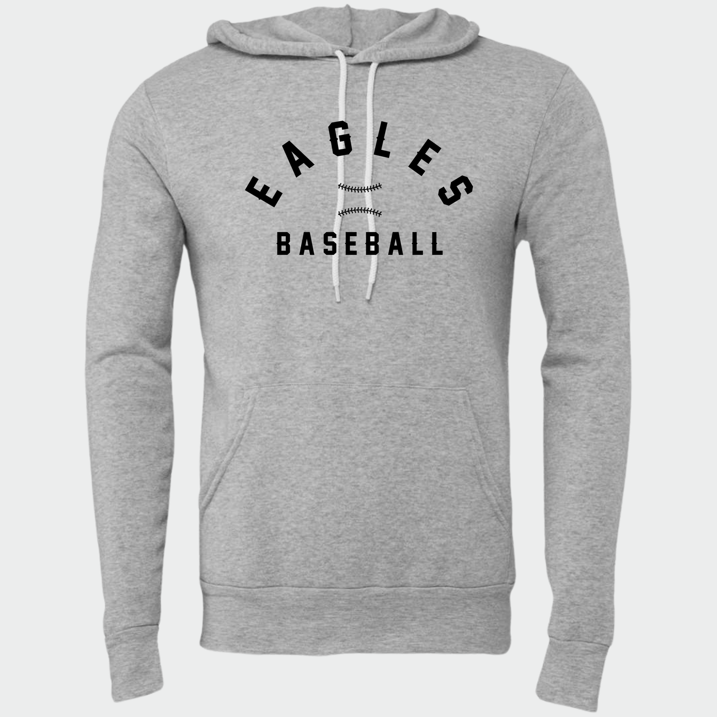 Powell Eagles: Stitched Baseball Sponge Fleece Hooded Sweatshirt