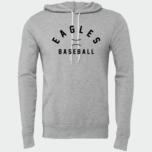 Powell Eagles: Stitched Baseball Sponge Fleece Hooded Sweatshirt