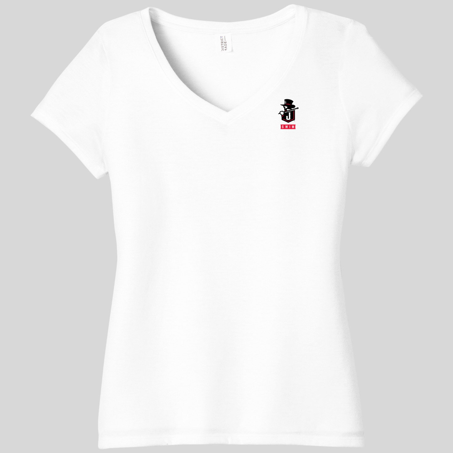 JS: Johnstown Swim Women's Blended Short Sleeve V-Neck T-Shirt