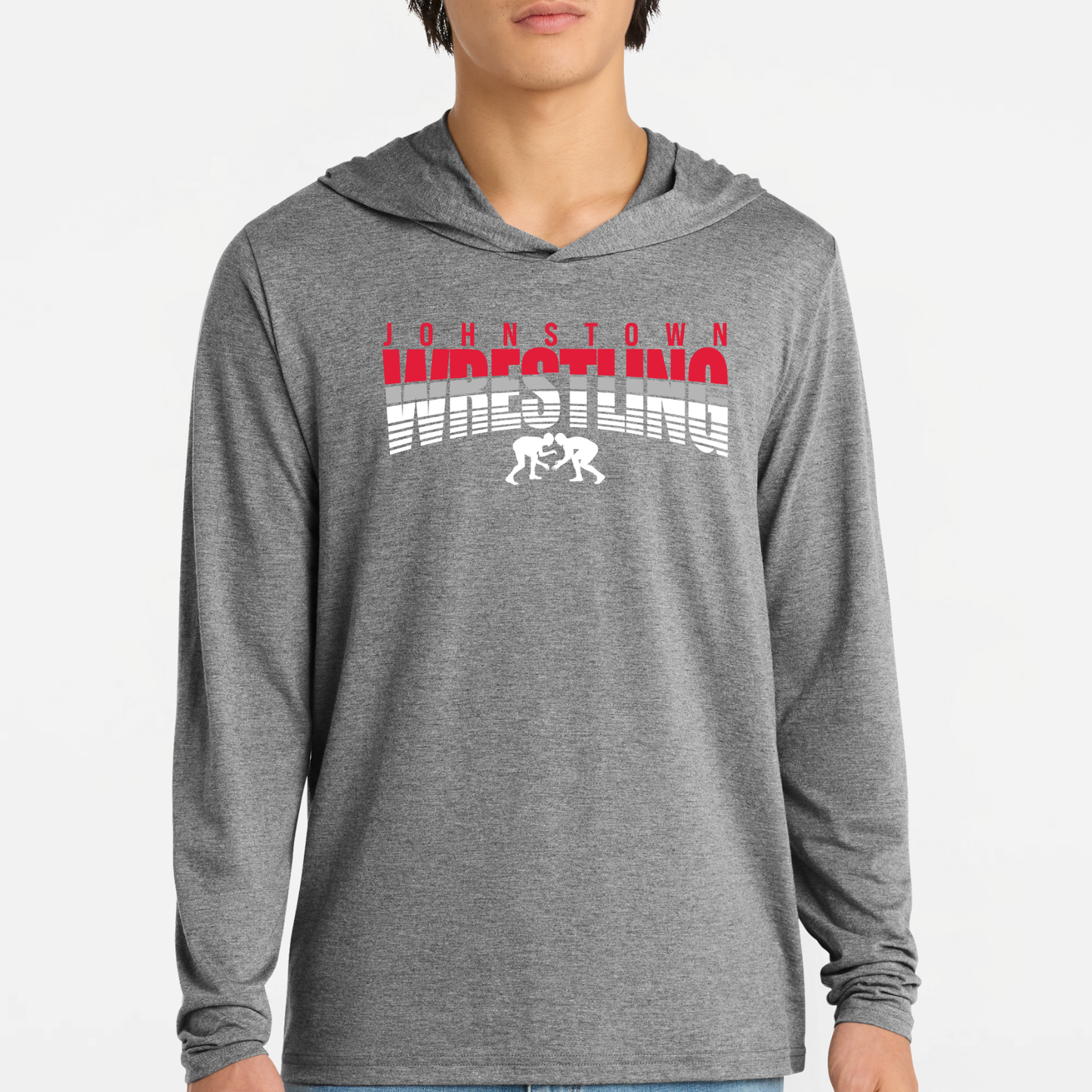 JYAA: Johnstown Wrestling Hooded Long Sleeve Triblend T-Shirt