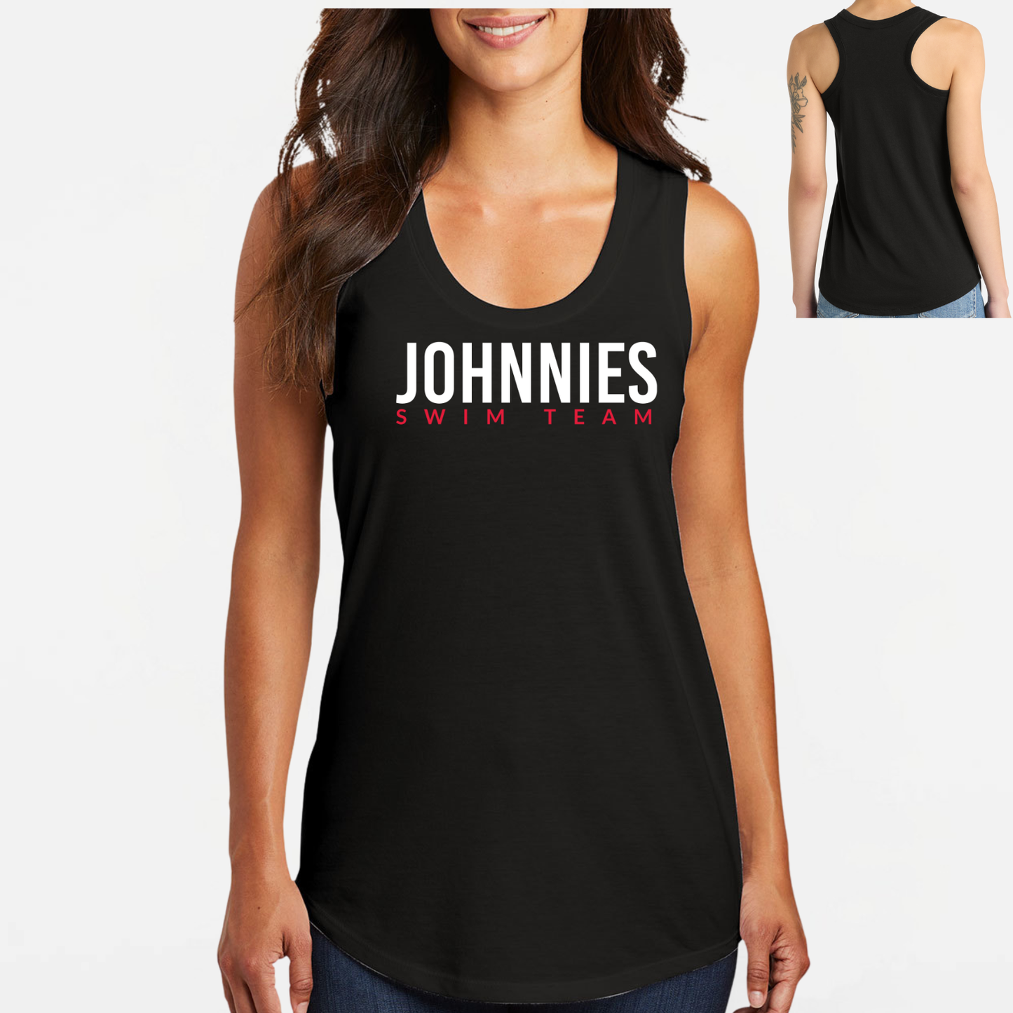 JS: Johnnies Swim Women's Triblend Racerback Tank Top