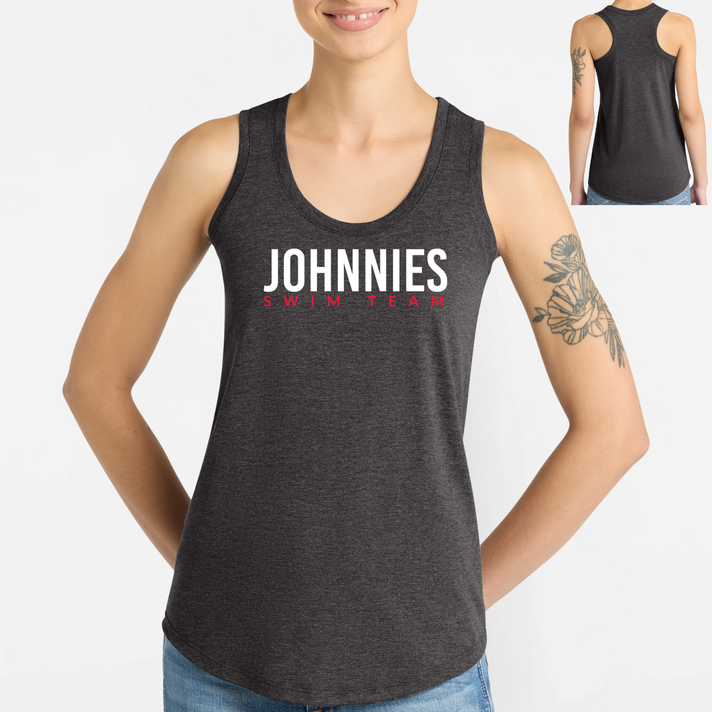 JS: Johnnies Swim Women's Triblend Racerback Tank Top