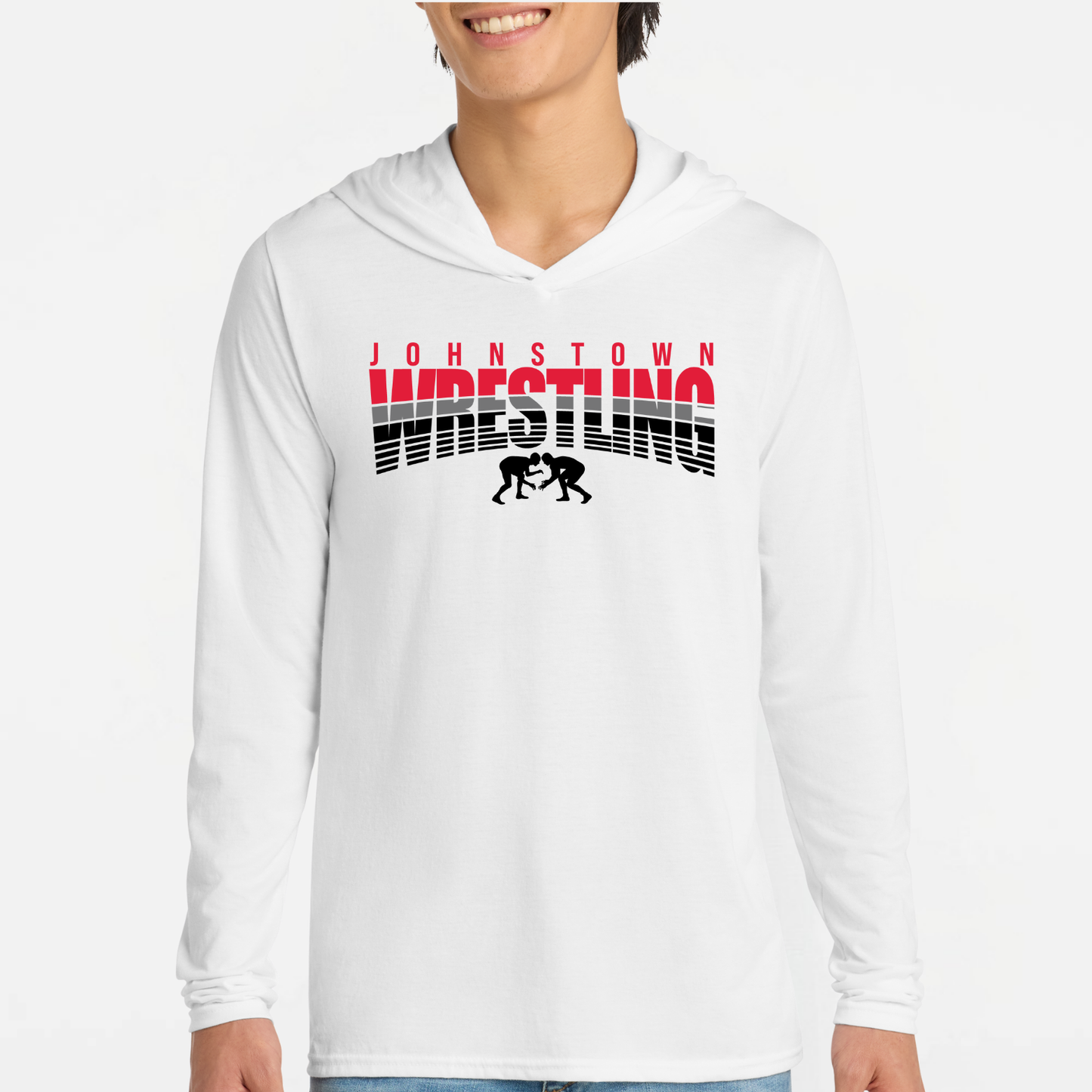 JYAA: Johnstown Wrestling Hooded Long Sleeve Triblend T-Shirt