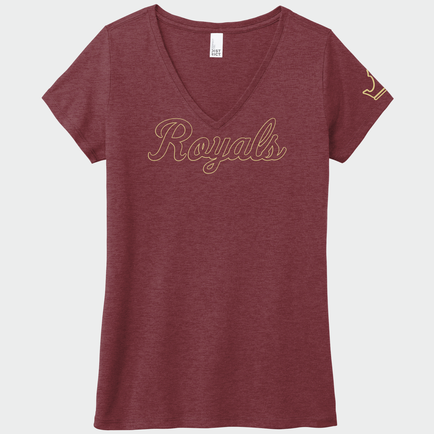 TCR: Royals Scrip, Women's Triblend V-Neck Tee