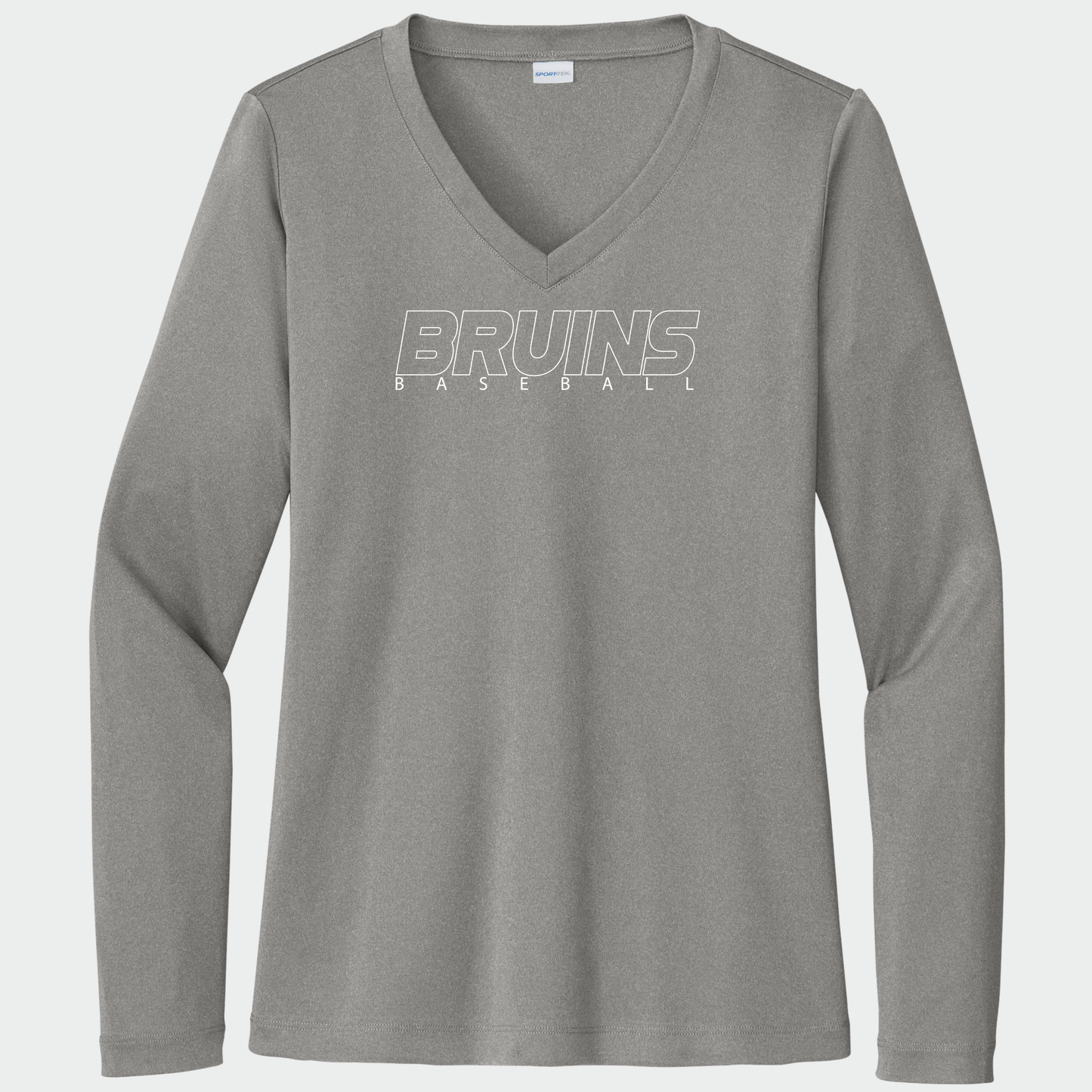 BRUINS: Women's V-Neck Long Sleeve Tech Tee