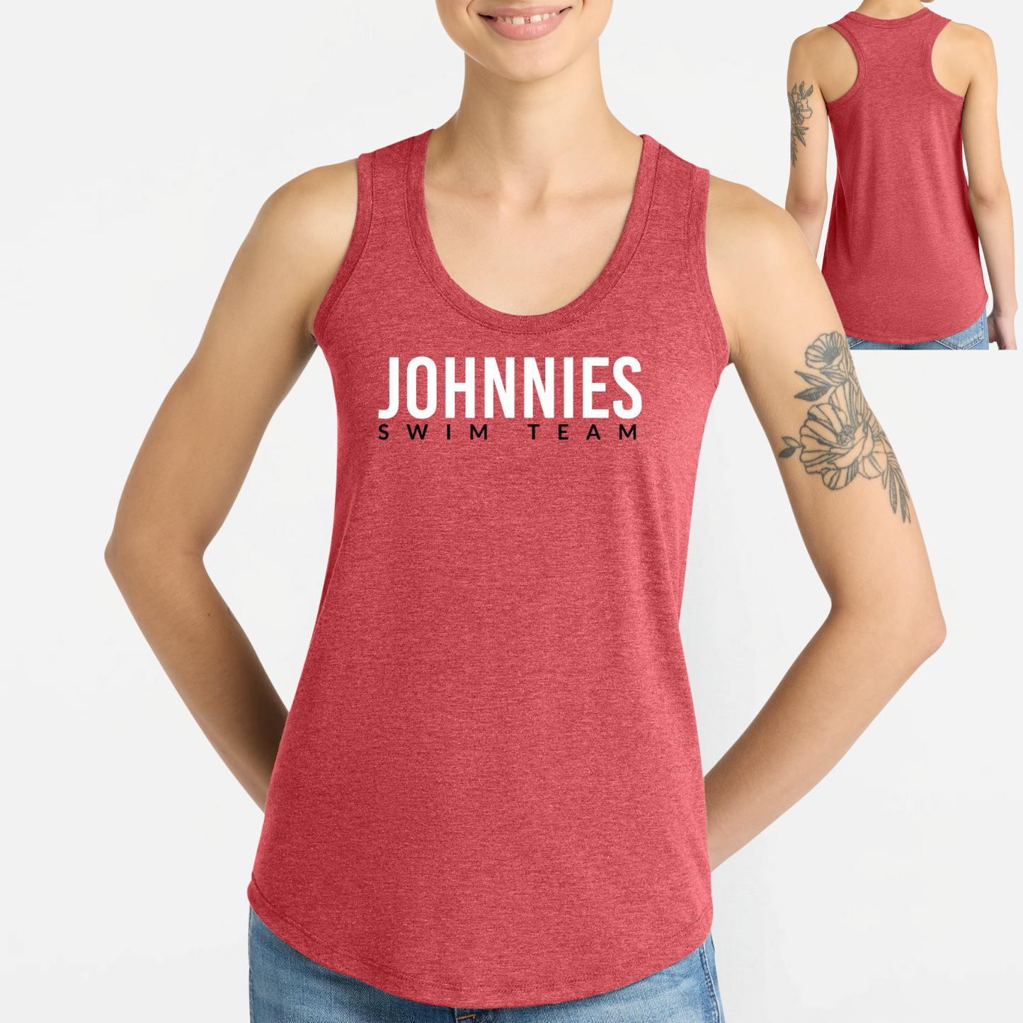 JS: Johnnies Swim Women's Triblend Racerback Tank Top