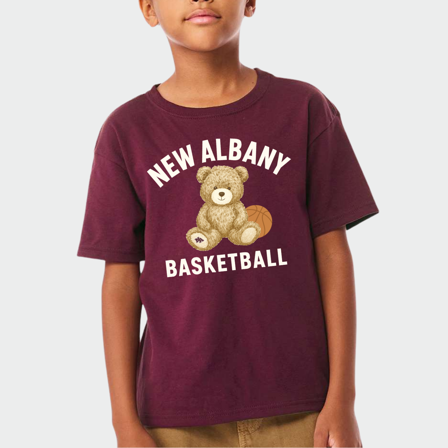 NAGTB: New Albany Basketball Teddy Bear Heavyweight T-Shirt