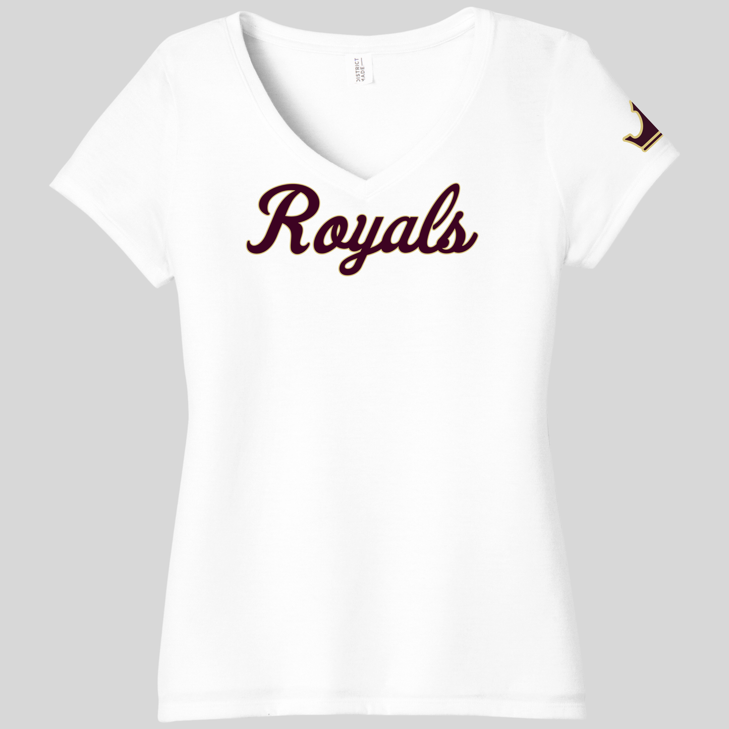 TCR: Royals Scrip, Women's Triblend V-Neck Tee